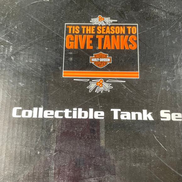 Harley Davidson Gas Tank Christmas Tree Ornaments 2004 New In Box - Picture 2 of 10